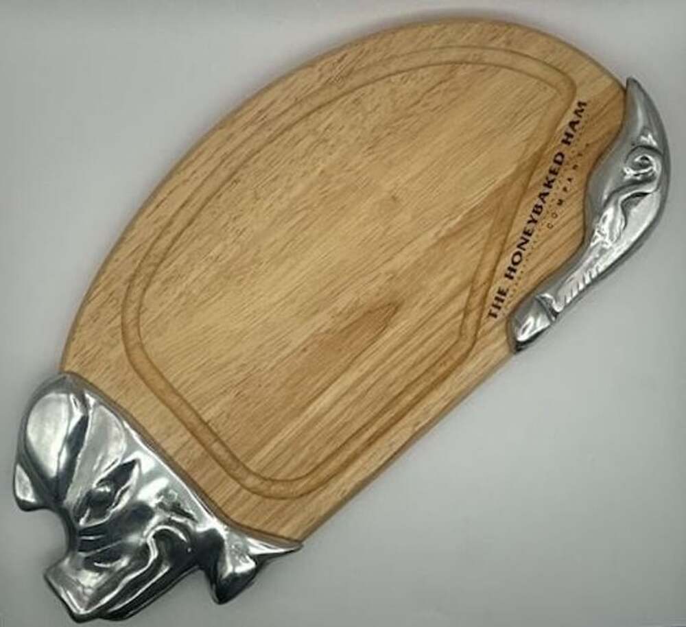 Wooden Cutting Board with Pig Design The Honey Baked Ham Company